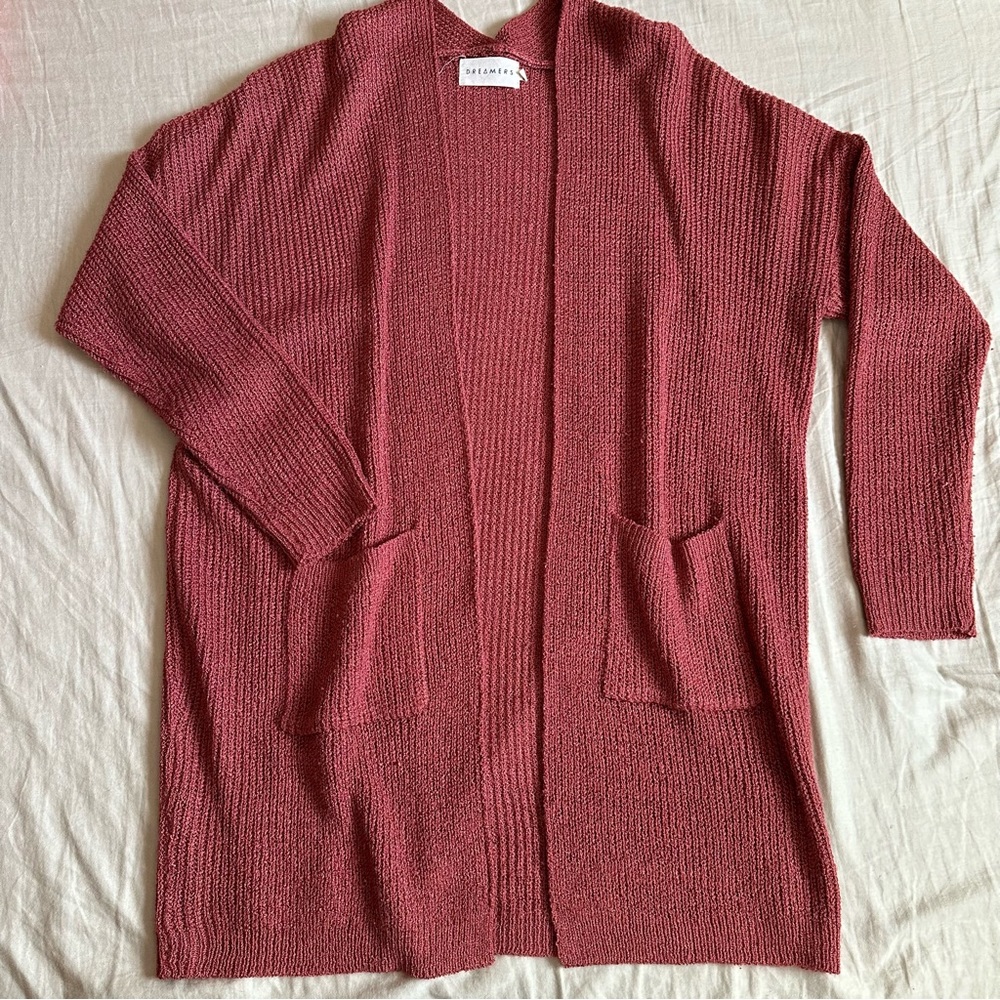 Dreamers Knit Cardigan Oversized with Pockets Size Medium